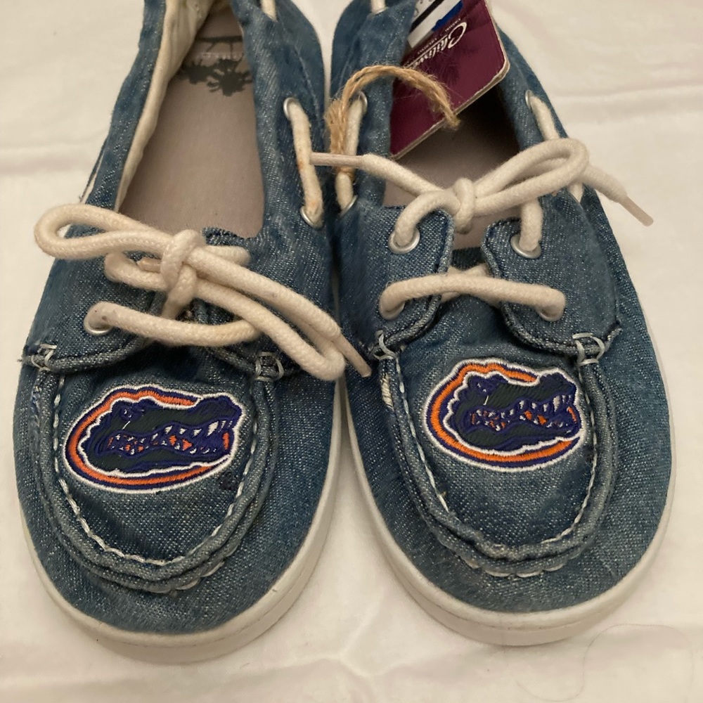 NWT- UF Gator Denim Cloth Slip-on Shoes - Size 5